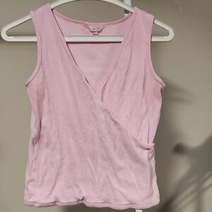 Kensie Light Gray Wrap Tank Top